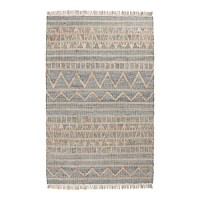 Kosas Home Megan 96x120 Transitional Jute Rug in Natural and Spa Blue