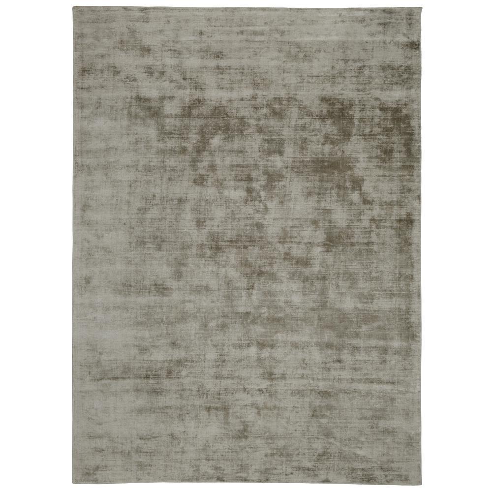 Cameron Handwoven Distressed Viscose Area Rug Silver 9X12