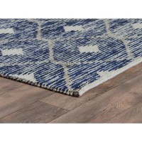 Reign Diamond Handwoven Area Rug Indigo 5X8