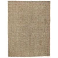 Chevron Handwoven Jute Area Rug NaturalIvory 9x12