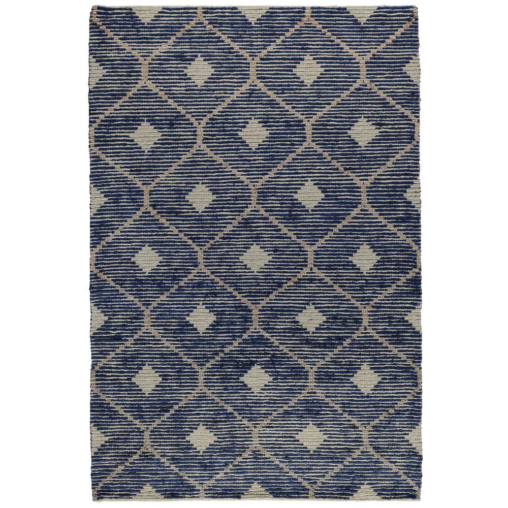 Reign Diamond Handwoven Area Rug Indigo 8X10