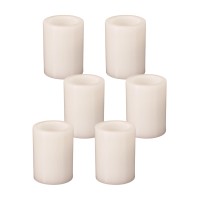 LED Wax Pillar Candle Set of 6