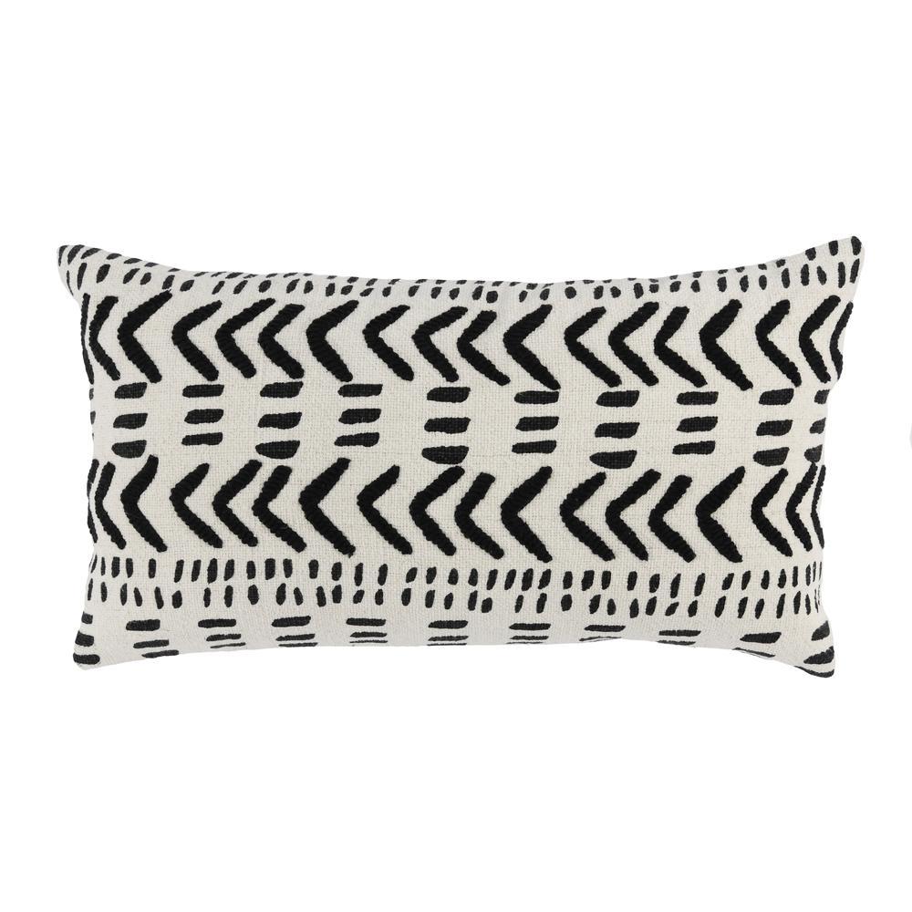 Cally 14x26 Throw Pillow IvoryBlack