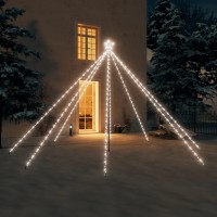 vidaXL Christmas Tree Lights with 576 LEDs MultiEffect Indoor and Outdoor Decoration Cold White 12 ft