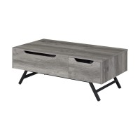 ACME Throm Coffee Table wLift Top Gray Oak Finish