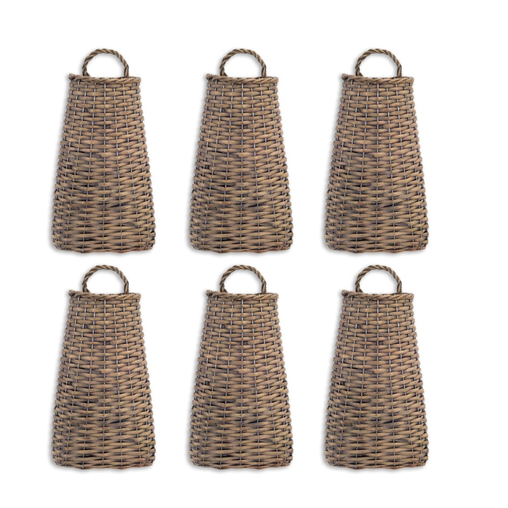 Willow Wall Basket Set Of 6