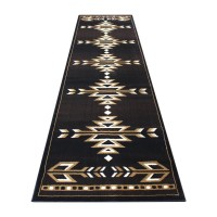 Amado Collection Southwestern 3 x 10 Brown Area Rug Olefin Accent Rug with Jute Backing Living Room Bedroom Entryway