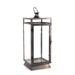 Black Metal Lantern 265H Metalglass