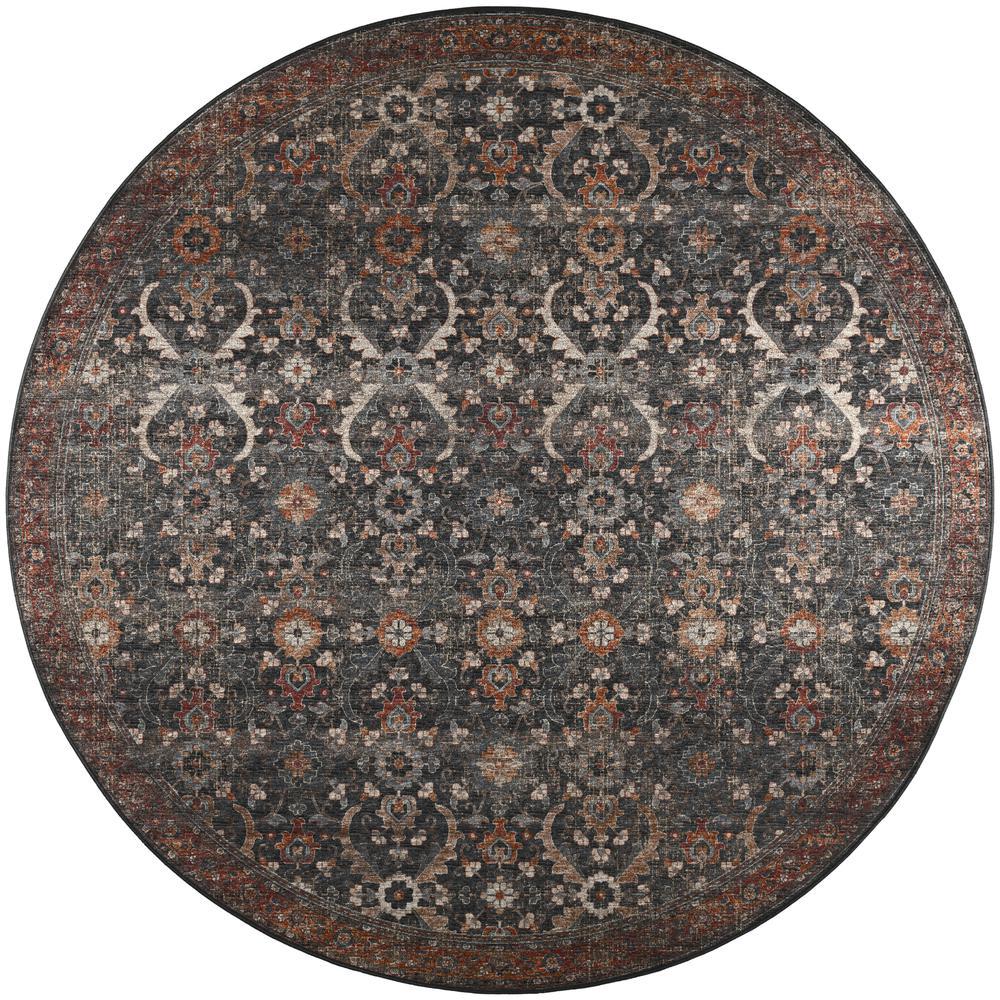 Jericho JC1 Charcoal 4 x 4 Round Rug