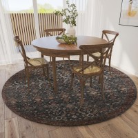 Jericho JC1 Charcoal 4 x 4 Round Rug