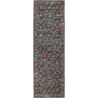 Jericho JC8 Navy 26 x 8 Runner Rug