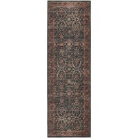 Jericho JC1 Charcoal 26 x 12 Runner Rug