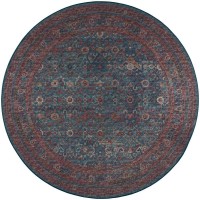 Jericho JC7 Navy 6 x 6 Round Rug