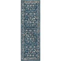 Jericho JC4 Navy 26 x 12 Runner Rug