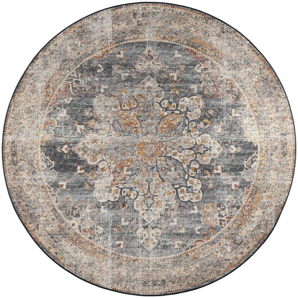 Jericho JC6 Charcoal 4 x 4 Round Rug