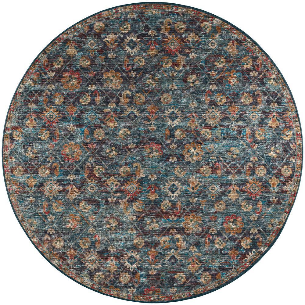 Jericho JC8 Navy 6 x 6 Round Rug