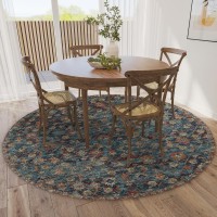 Jericho JC8 Navy 6 x 6 Round Rug