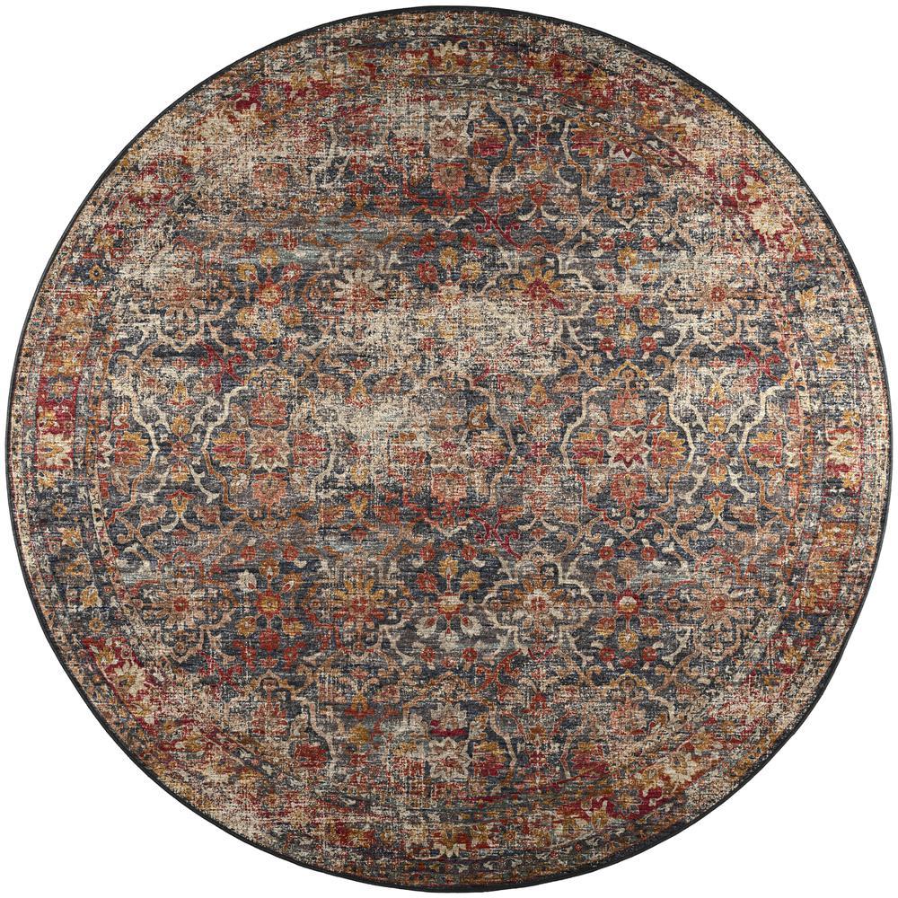 Jericho JC3 Charcoal 4 x 4 Round Rug