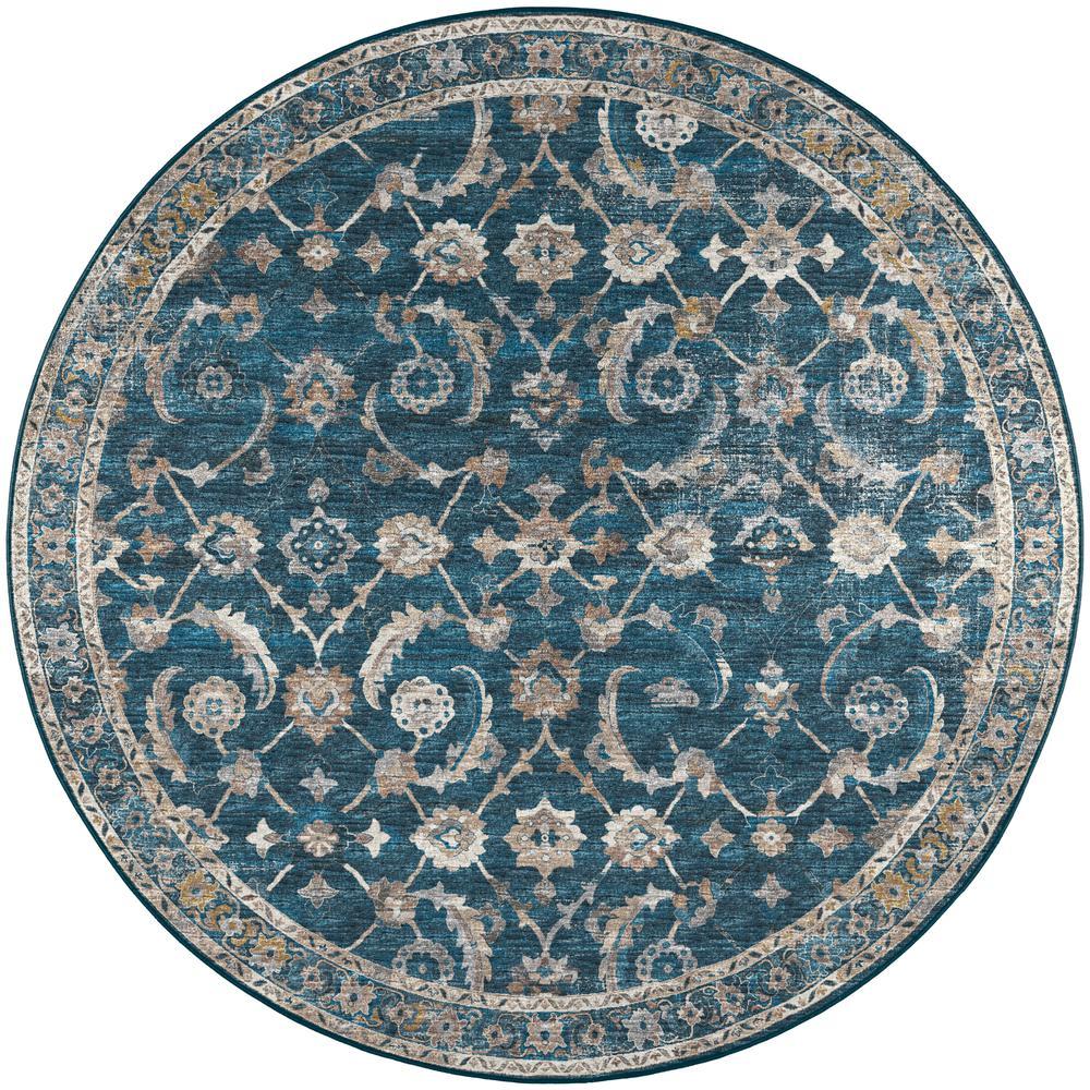 Jericho JC4 Navy 8 x 8 Round Rug