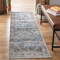 Bloom Rugs Caria Washable Nonslip 8X10 Rug Graydark Blue Traditional Area Rug For Living Room Bedroom Dining Room And Kit