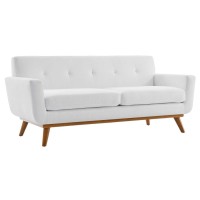 Modway Engage Upholstered Fabric Loveseat White