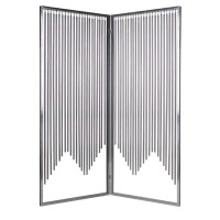 Homeroots 1 X 55 X 71 Silver Metal Screen Room Divider