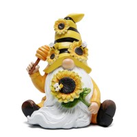 Hodao Bumble Bee Spring Gnome Decorations Honey Gnomes Ornaments World Day Gifts Fall Thanksgiving Figurines For Garden Decor Bi