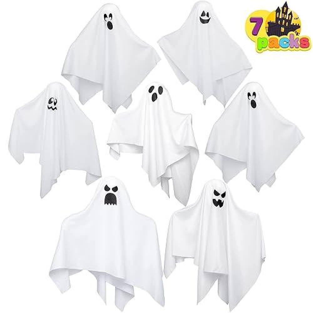 Joyin 7 Pcs Halloween Ghost Decorations Outdoor 196 Hanging White Ghost Decor Spooky Flying Ghost For Halloween Tree Front