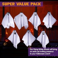 Joyin 7 Pcs Halloween Ghost Decorations Outdoor 196 Hanging White Ghost Decor Spooky Flying Ghost For Halloween Tree Front