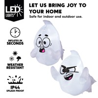 Joiedomi 2 Pack Halloween Inflatables Window Decorations Ghost Inflatable Halloween Decor Outdoor With Leds 26 Ft Tall Blow U