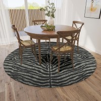 IndoorOutdoor Mali ML1 Midnight Washable 4 x 4 Round Rug