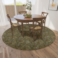 IndoorOutdoor Mali ML2 Gold Washable 6 x 6 Round Rug