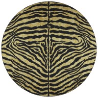 IndoorOutdoor Mali ML1 Gold Washable 8 x 8 Round Rug