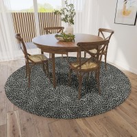 IndoorOutdoor Mali ML2 Midnight Washable 6 x 6 Round Rug