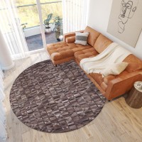 IndoorOutdoor Stetson SS4 Flannel Washable 6 x 6 Round Rug