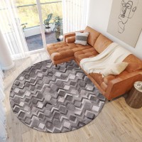 IndoorOutdoor Stetson SS5 Flannel Washable 6 x 6 Round Rug