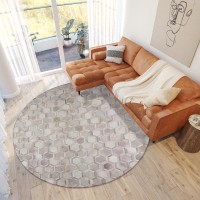 IndoorOutdoor Stetson SS1 Flannel Washable 8 x 8 Round Rug