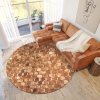 IndoorOutdoor Stetson SS1 Bison Washable 6 x 6 Round Rug