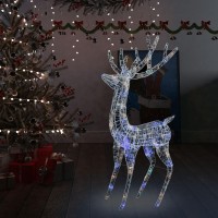 vidaXL XXL Acrylic Christmas Reindeer 250 LED 709 Colorful