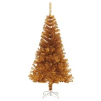 Vidaxl Artificial Christmas Tree With Stand Gold 4 Ft Pet