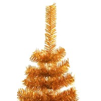 Vidaxl Artificial Christmas Tree With Stand Gold 4 Ft Pet