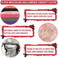 Zeedix 6 Pack Halloween Creepy Cloth 30 X 75 Inch Halloween Decoration Spooky Scary Gauze Cloth For Halloween Party Supplies Out