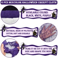 Zeedix 6 Pack Halloween Creepy Cloth 30 X 75 Inch Polyester Fabric Halloween Decoration Spooky Scary Gauze Cloth Creepy Cheesecl