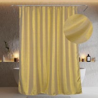 Popkozzi Gold Shower Curtains For Bathroom Glitter Sparkle Bling Fabric Decorative Shower Curtain Waterproof Washable Luxury