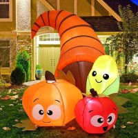 Comin Thanksgiving Inflatables 56Ft Long Fruit Combo With Builtin Leds Blow Up Yard Decoration For Holiday Party Indoor Outdoo