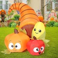 Comin Thanksgiving Inflatables 56Ft Long Fruit Combo With Builtin Leds Blow Up Yard Decoration For Holiday Party Indoor Outdoo