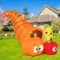 Comin Thanksgiving Inflatables 56Ft Long Fruit Combo With Builtin Leds Blow Up Yard Decoration For Holiday Party Indoor Outdoo