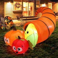 Comin Thanksgiving Inflatables 56Ft Long Fruit Combo With Builtin Leds Blow Up Yard Decoration For Holiday Party Indoor Outdoo