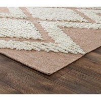 Kosas Home Warren Area Rug Bedroom Kitchen Living Room 5 x 8 Sandstone