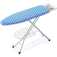 Bktd Ironing Board Heat Resistant Cover Iron Board With Steam Iron Rest Nonslip Foldable Ironing Stand Heavy Sturdy Metal Fr